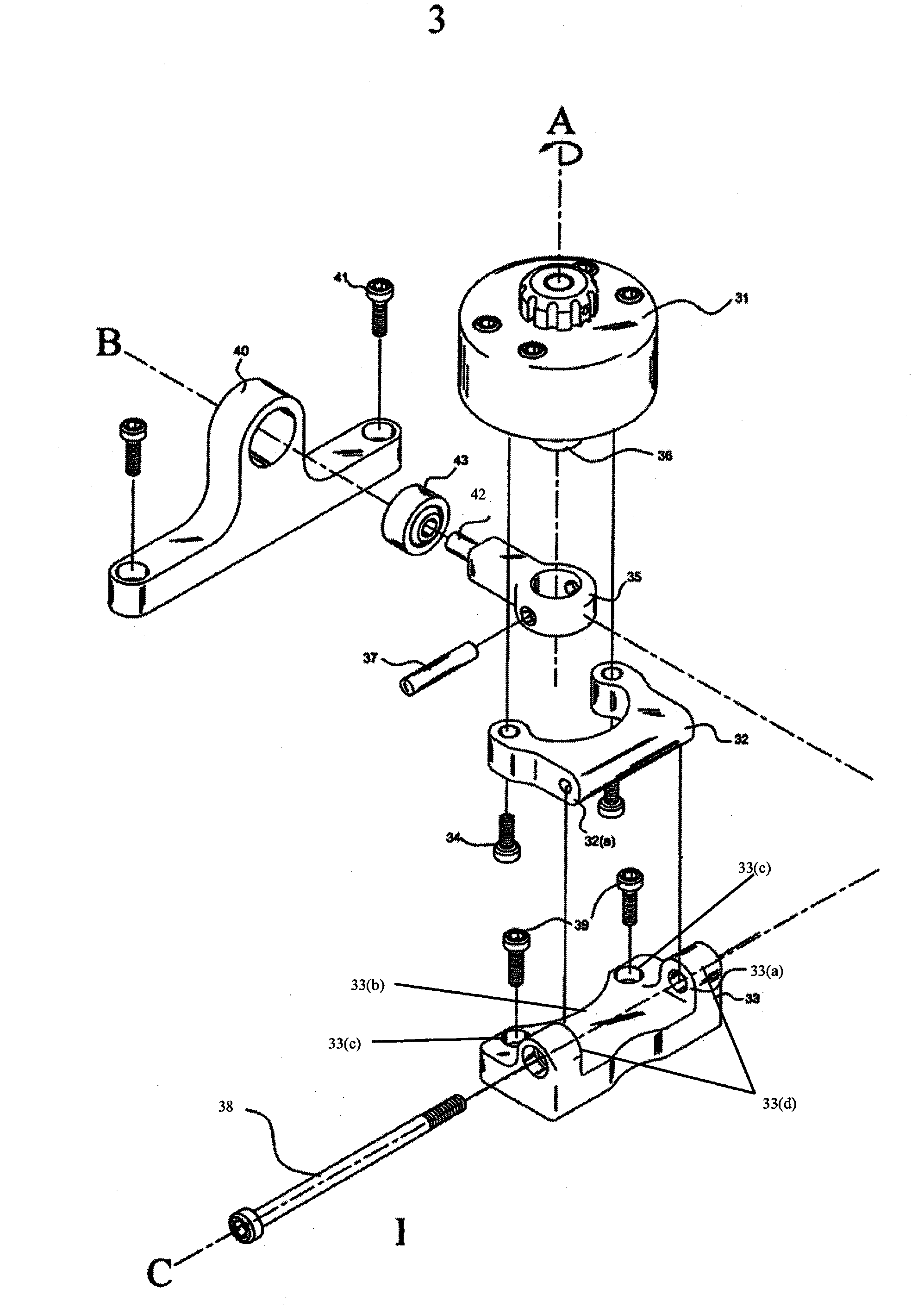 Mounting system for rotary damper