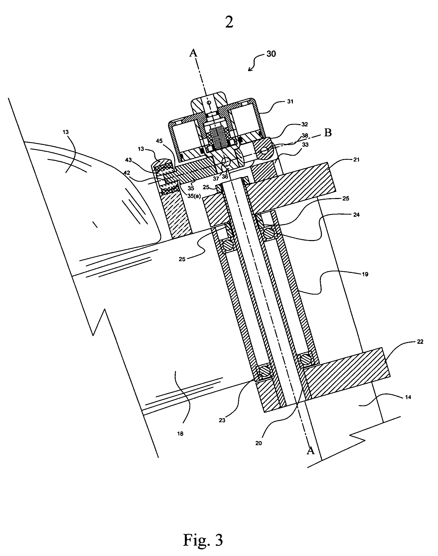 Mounting system for rotary damper