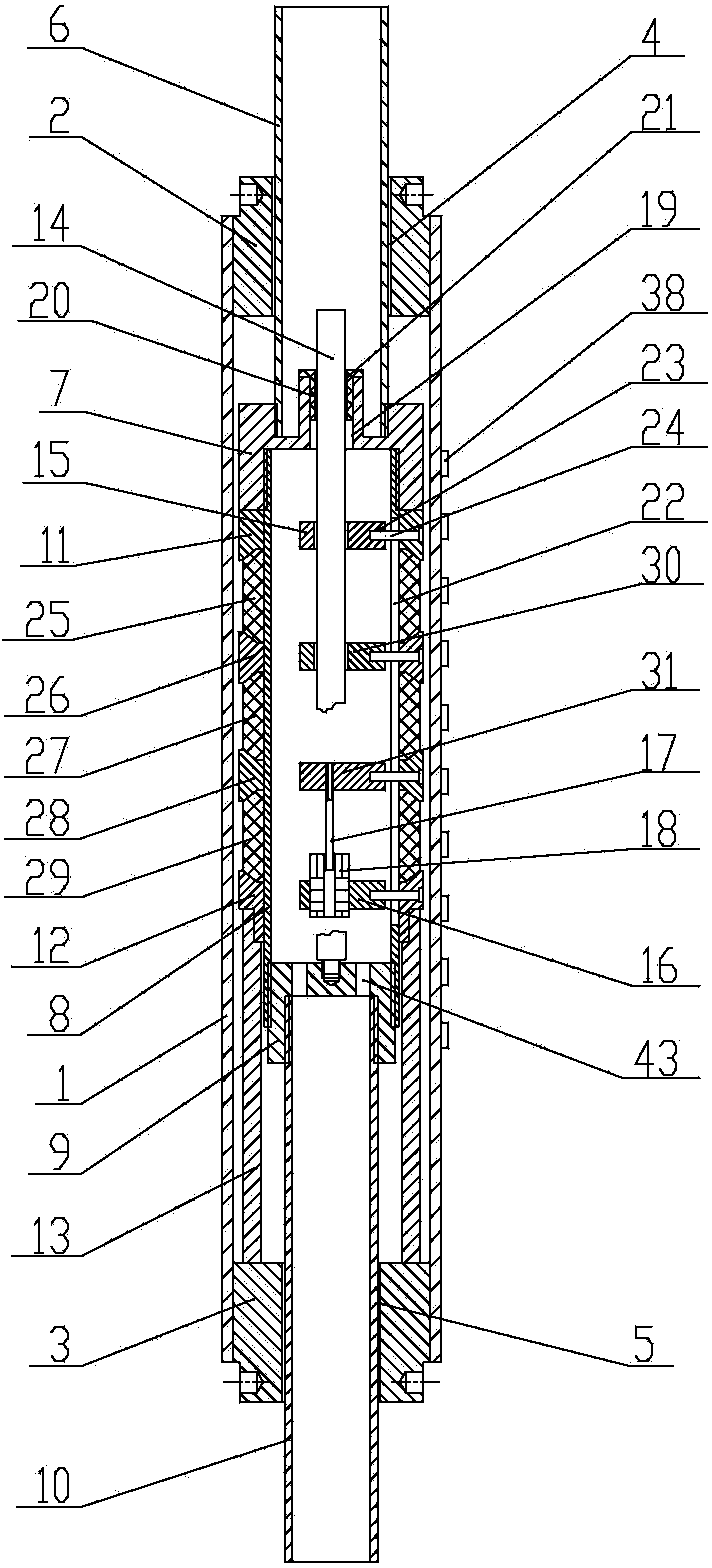 Mechanical parameter measuring device of underground compression type packer and using method thereof