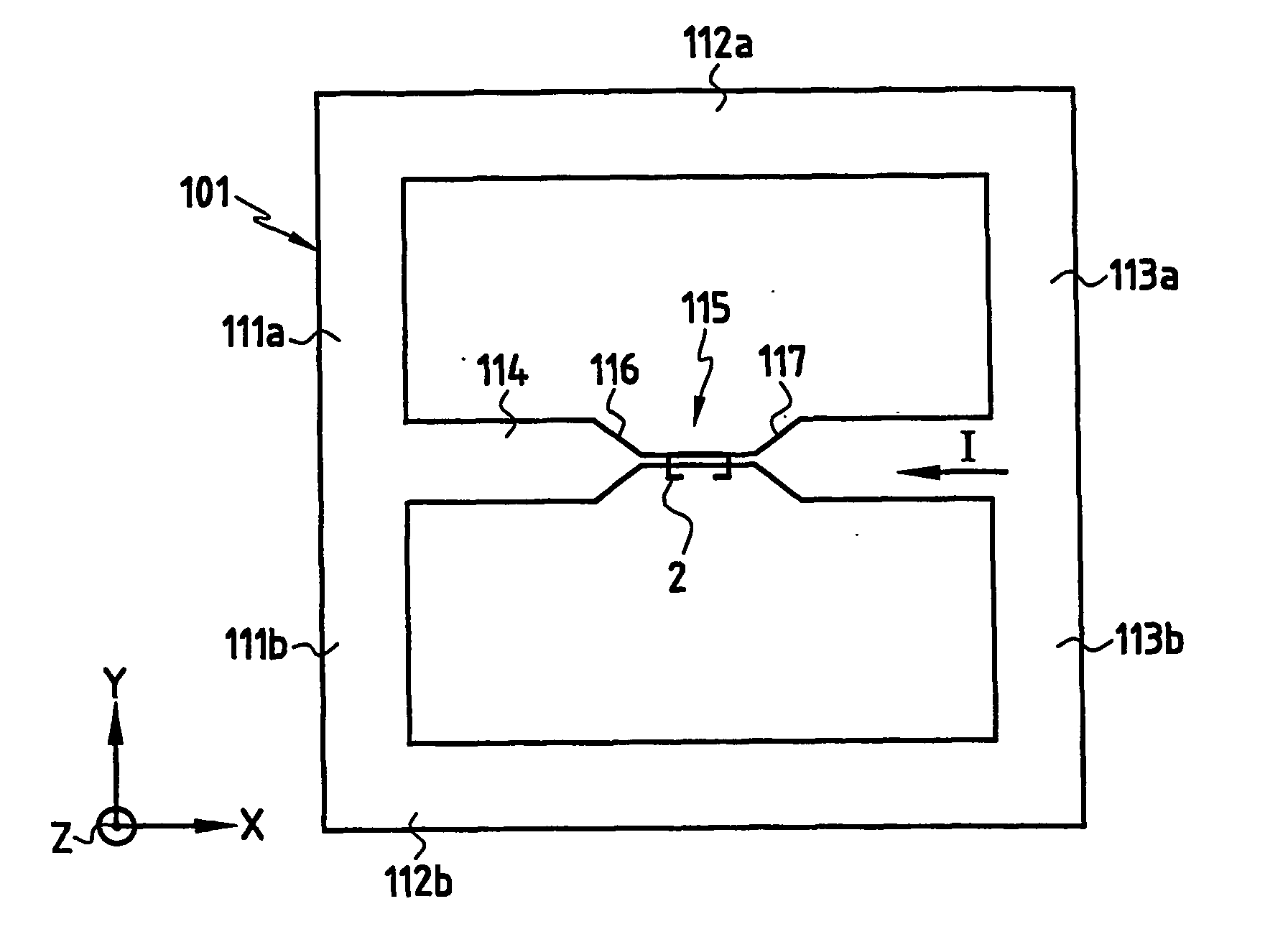 Device for sensing a magnetic field