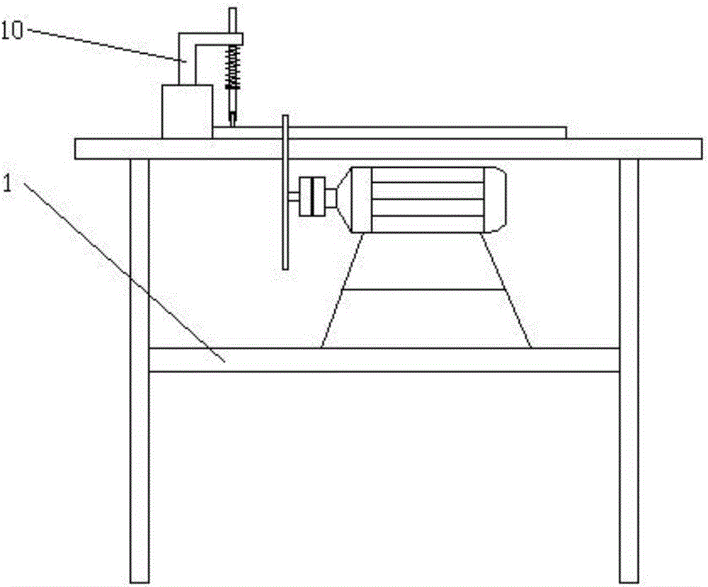 Clamping device for woodworking pushing bench saw