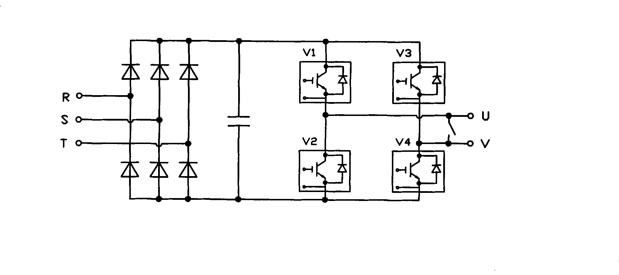 N+1 redundancy high-voltage frequency converter with double standby power units and control method
