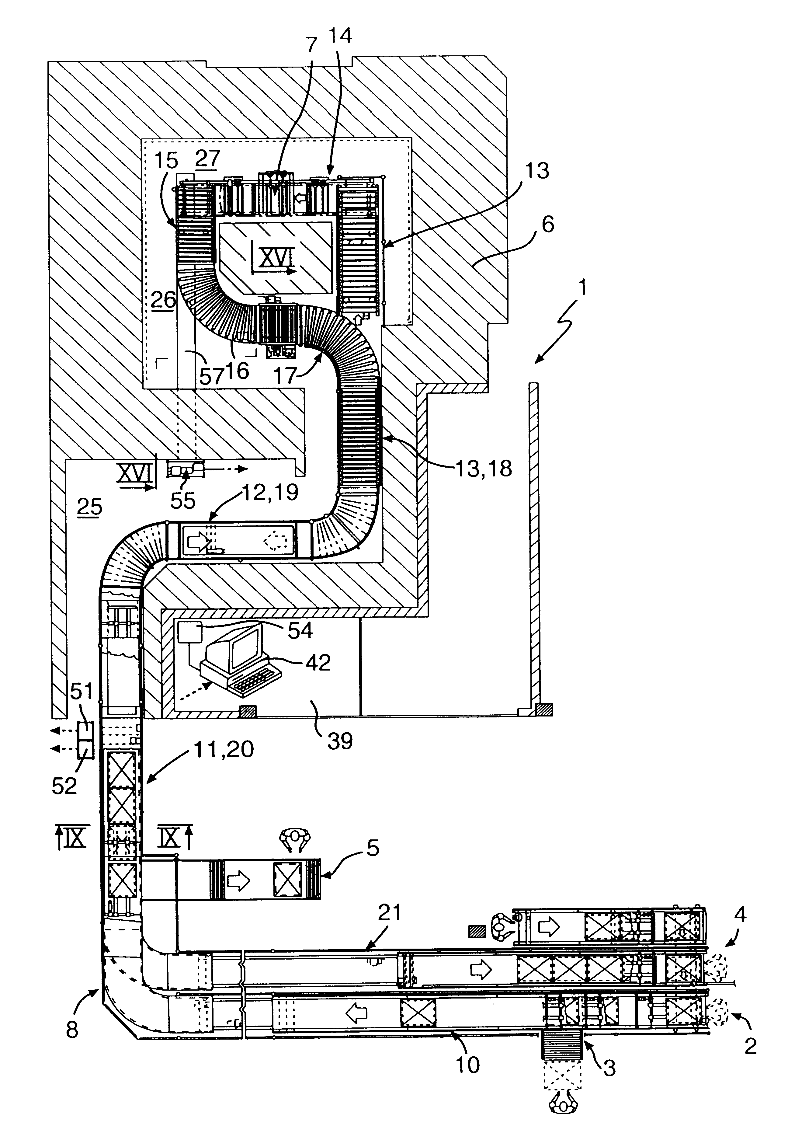 System for sterilizing medicinal products by beta-radiation processing