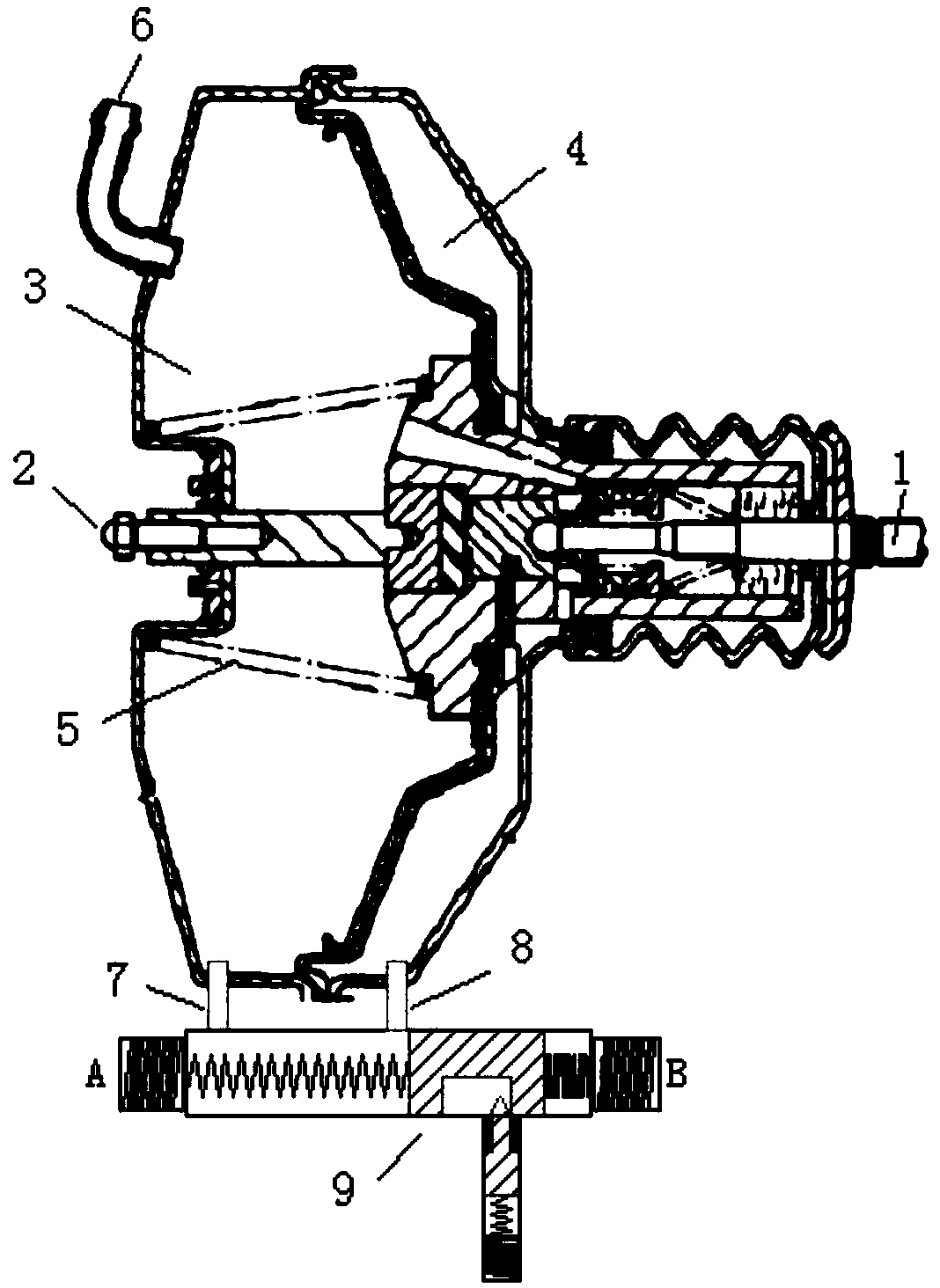 A vehicle active power-assisted braking device and its control method