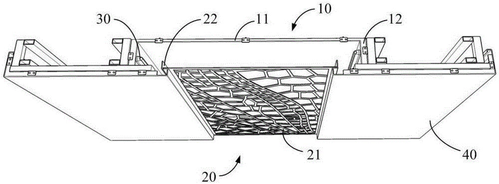 Hollow light-transmitting finish structure and its installation method