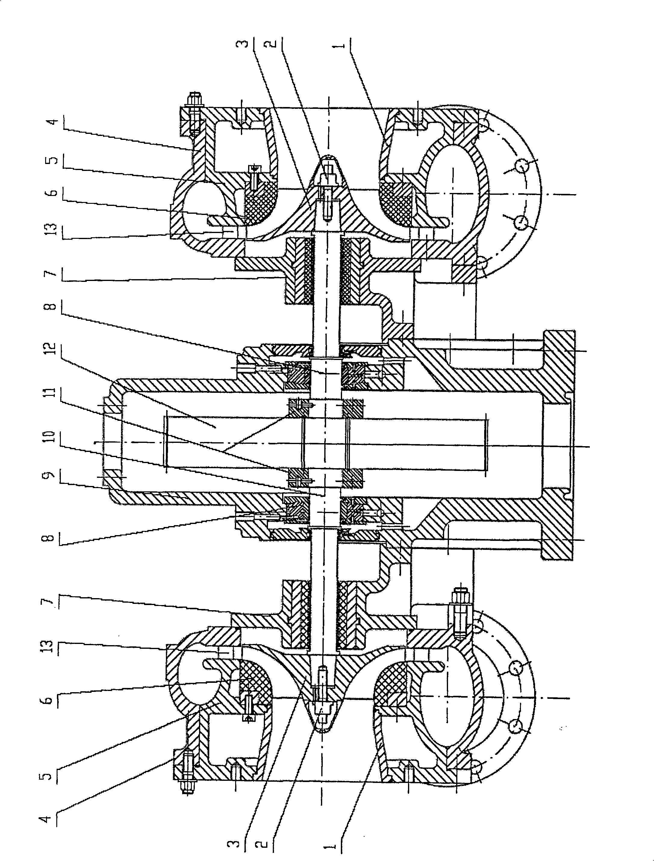 Cantilever type high rate turbine vacuum pump and its evacuation method