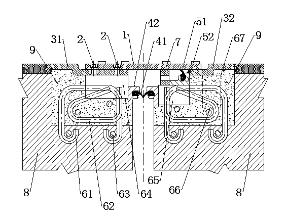 Bridge expansion joint device with multiple water stop structures