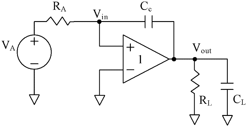 Method for raising frequency characteristic of common source operational amplifier