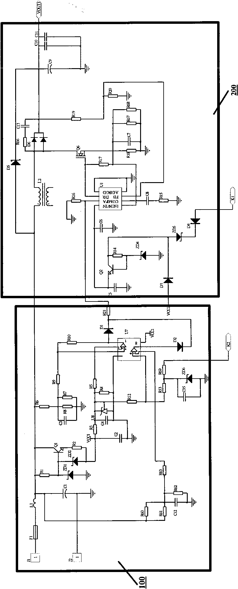 LED direct-current input control circuit