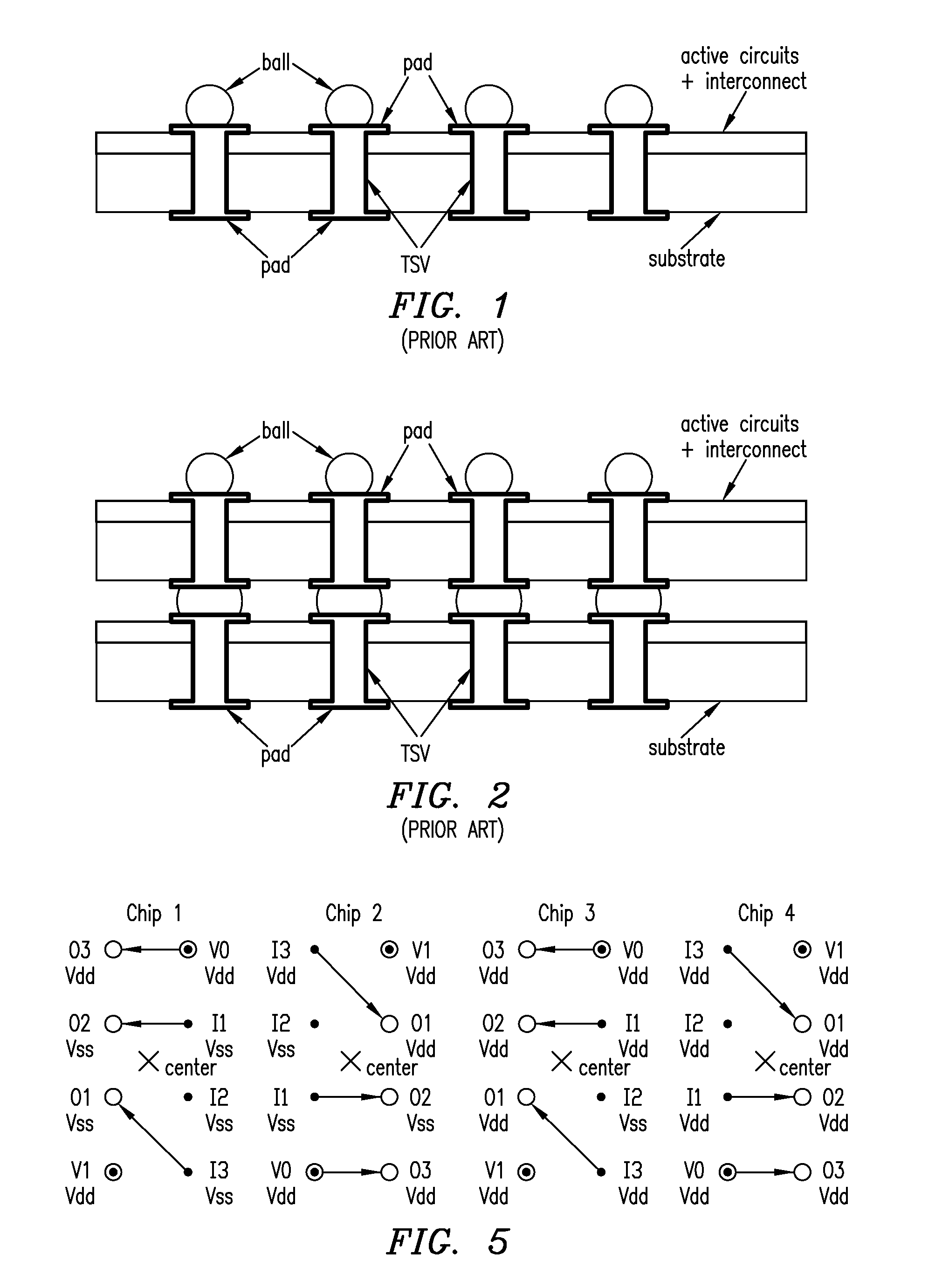 Using interrupted through-silicon-vias in integrated circuits adapted for stacking