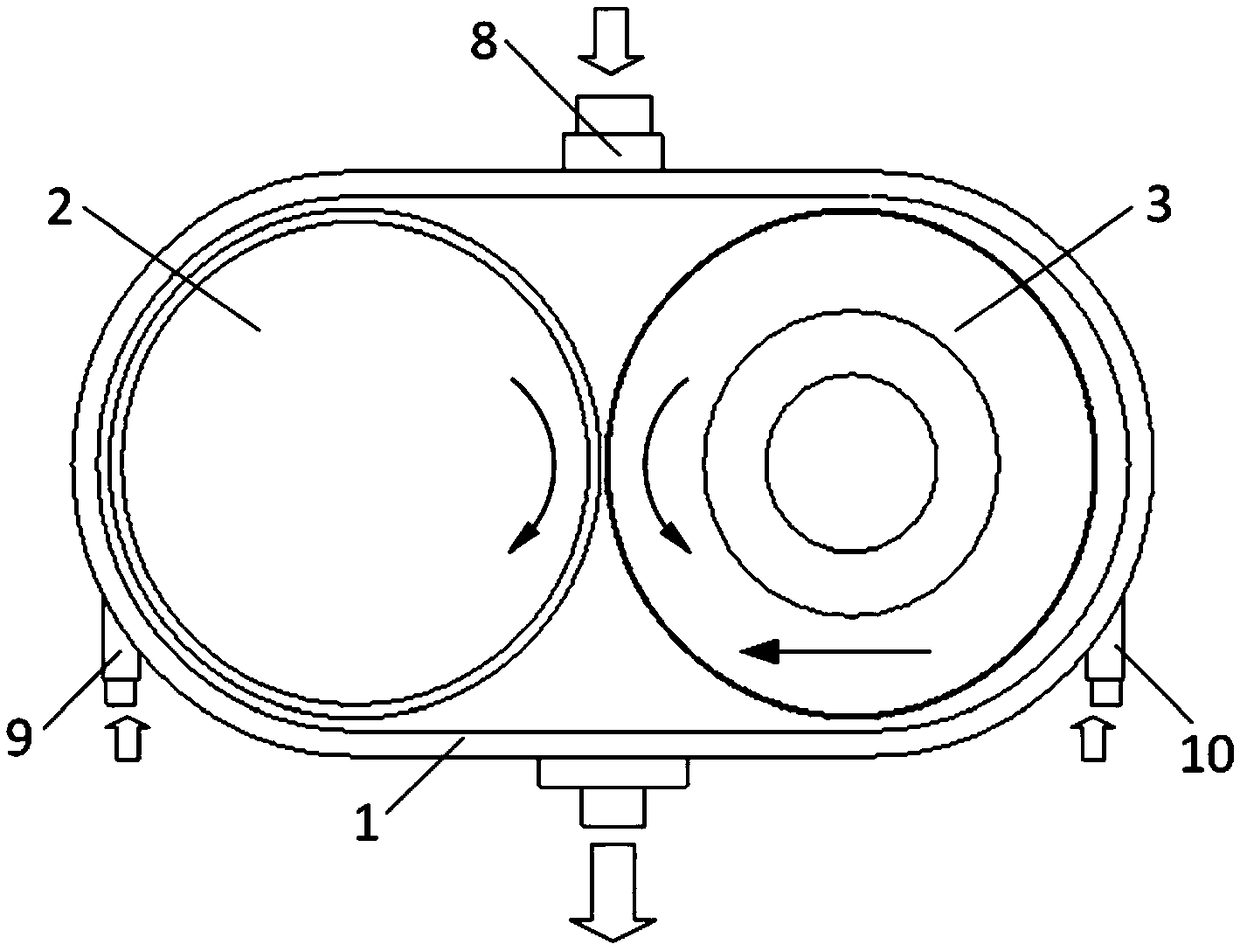 Rotary printing electrolytic machining liquid sealing device and method