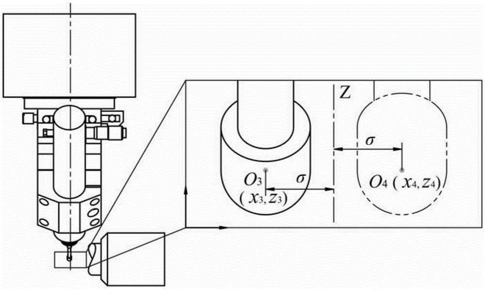 Small ball head tool single-turntable polishing machining device and tool setting method