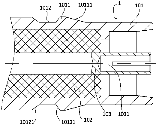 Rapid-plug and self-locking radio-frequency connector