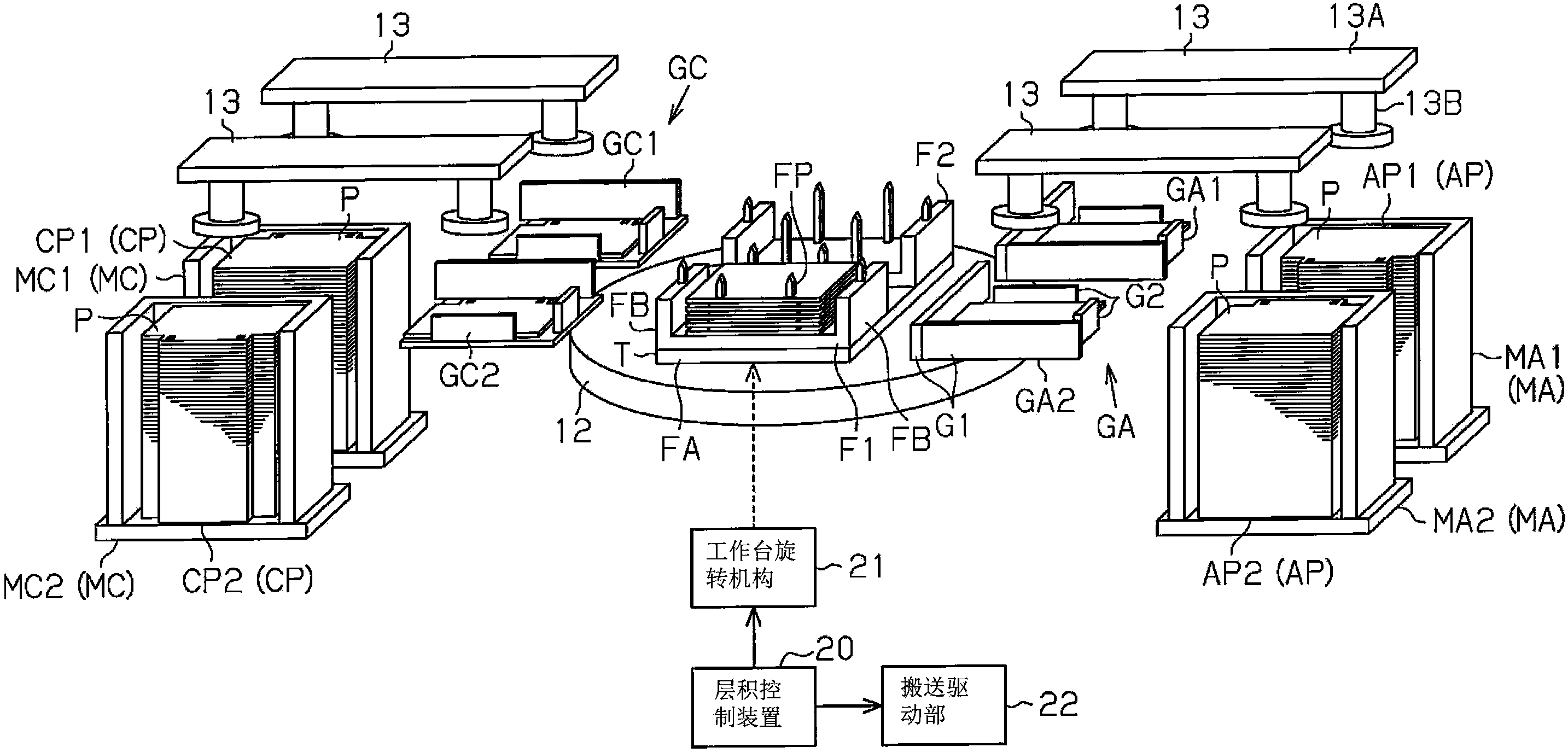 Polar plate lamination device