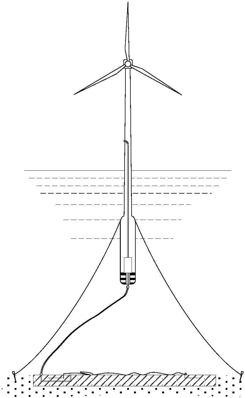 Offshore wind power generation system with seabed compressed air energy storage