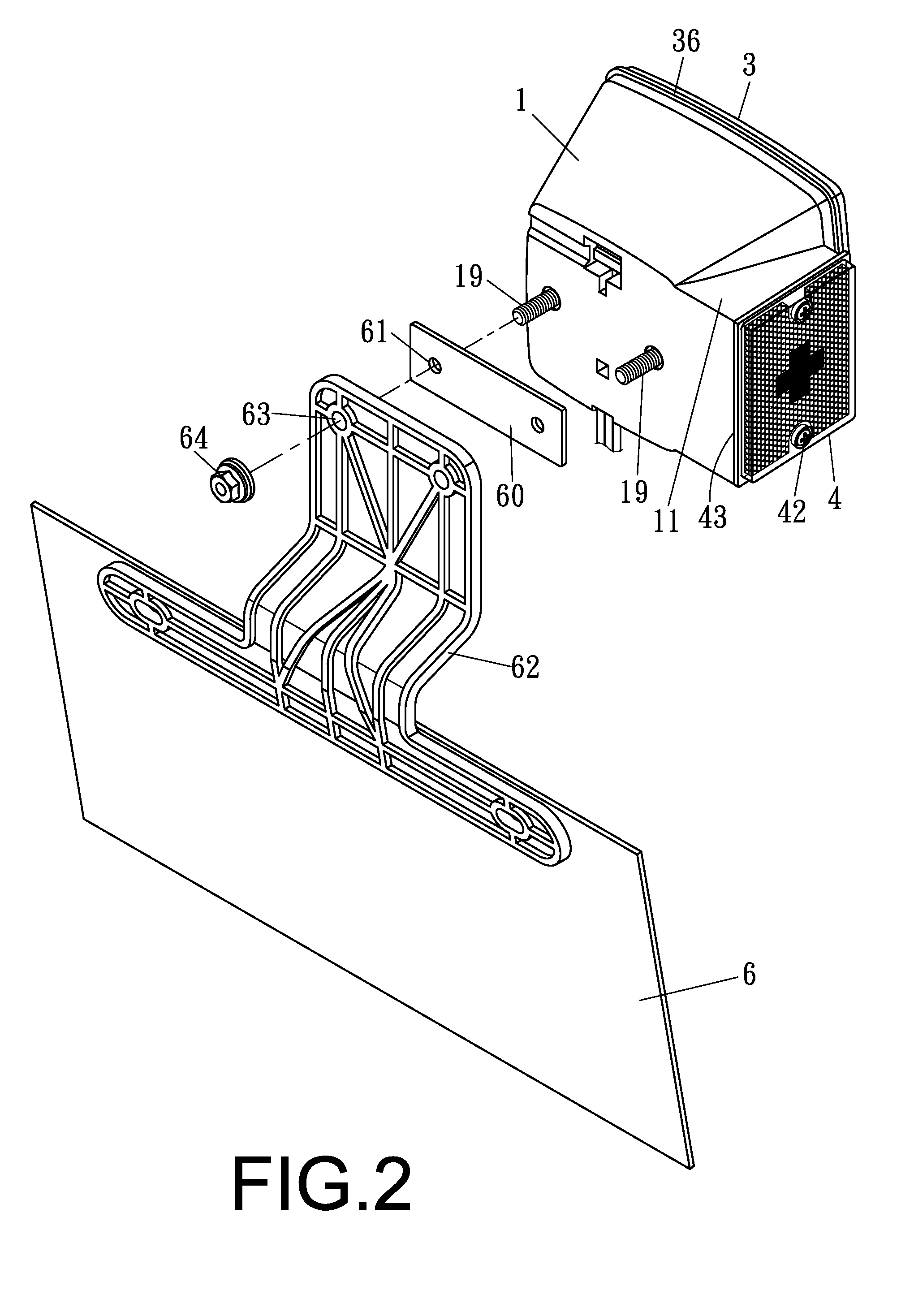 Truck rear lamp