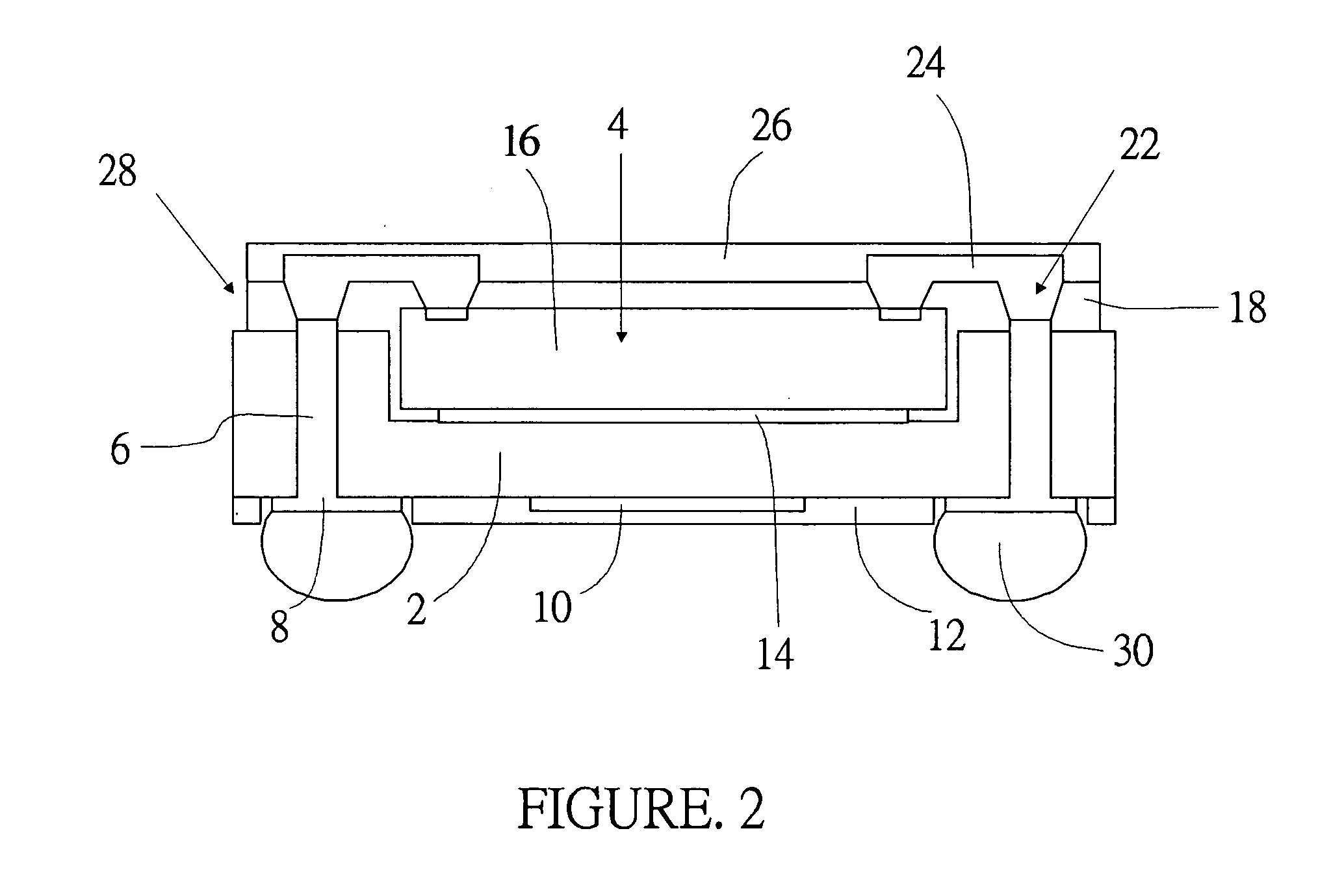 Wafer level package with die receiving cavity and method of the same