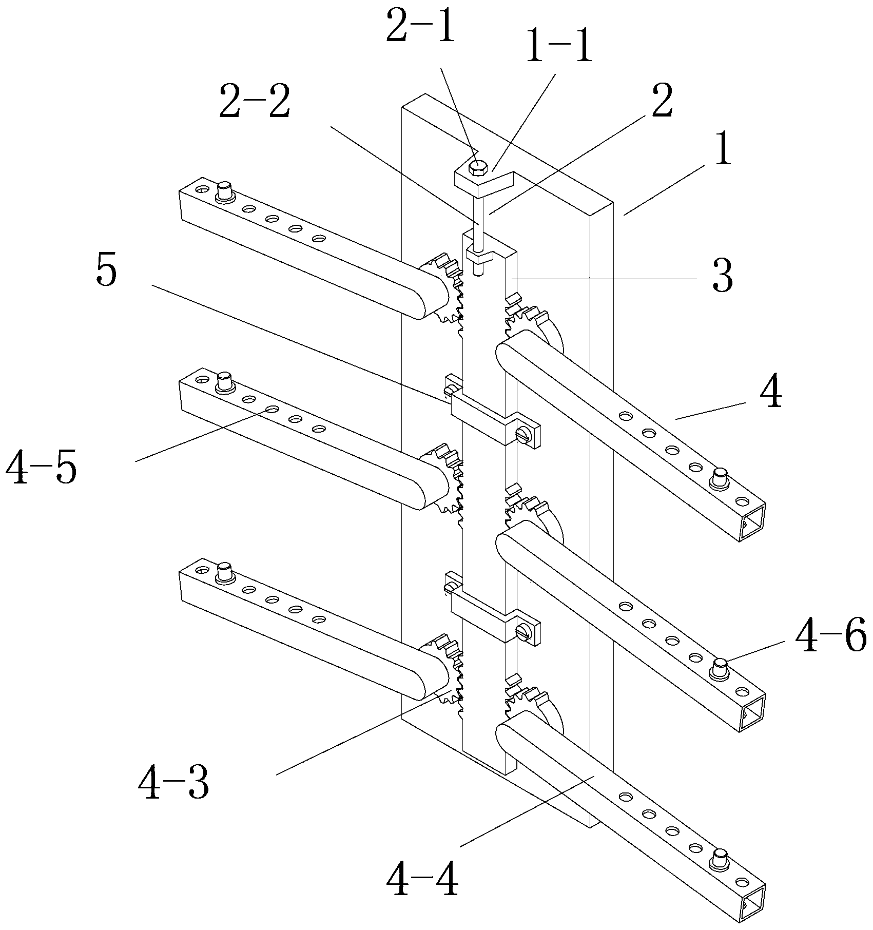 Device for ensuring horizontal spacing of reinforcing steel bars and use method of device