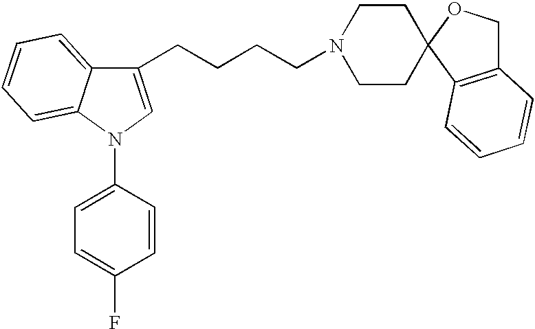 1'-[4-[1-(4-fluorophenyl)-1H-indole-3-yl]-1-butyl]-spiro[isobenzofuran-1(3H),4'-piperidine] hydrohalogenides