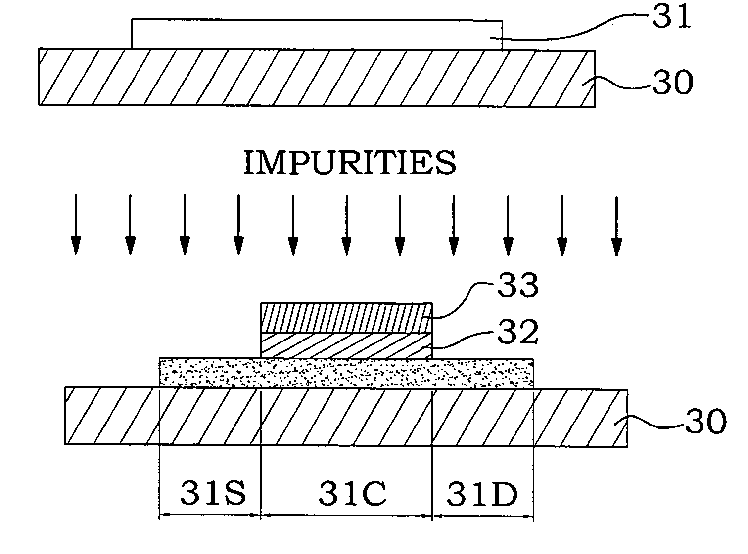 Method of crystallizing amorphous semiconductor thin film and method of fabricating poly crystalline thin film transistor using the same