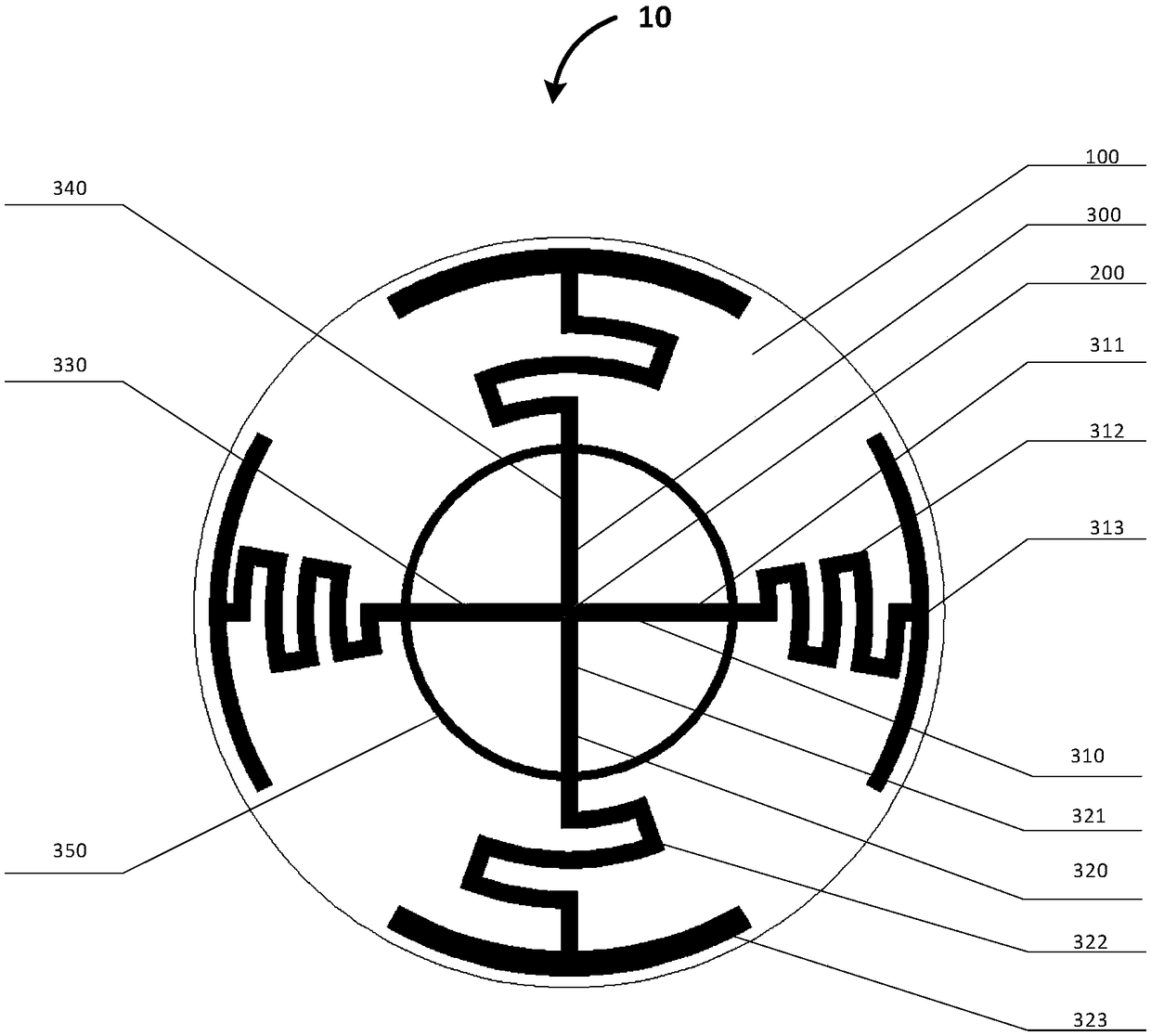 Planar circularly polarized electronic tag