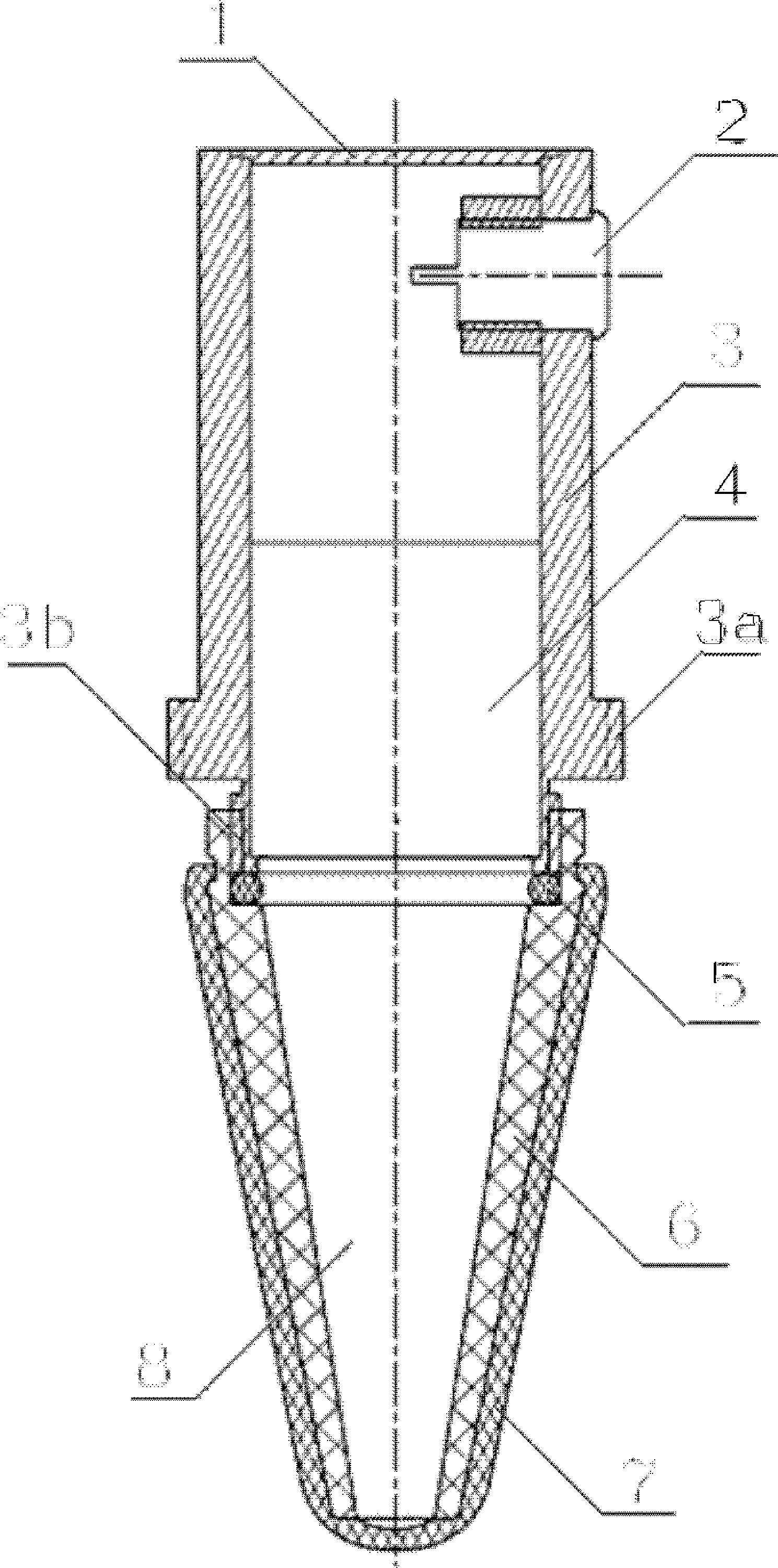 Ultrasonic probe for detecting R area of composite materials