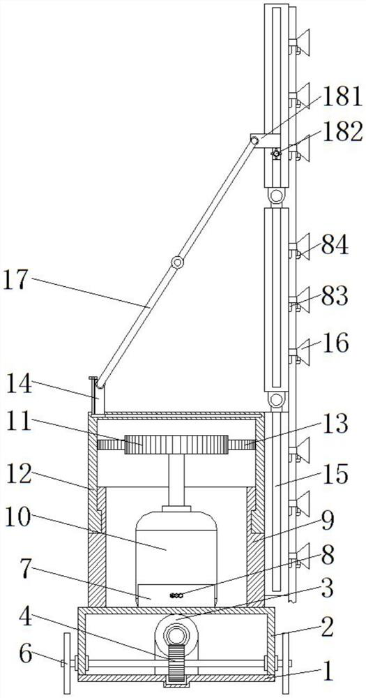 Pesticide spraying device for crops