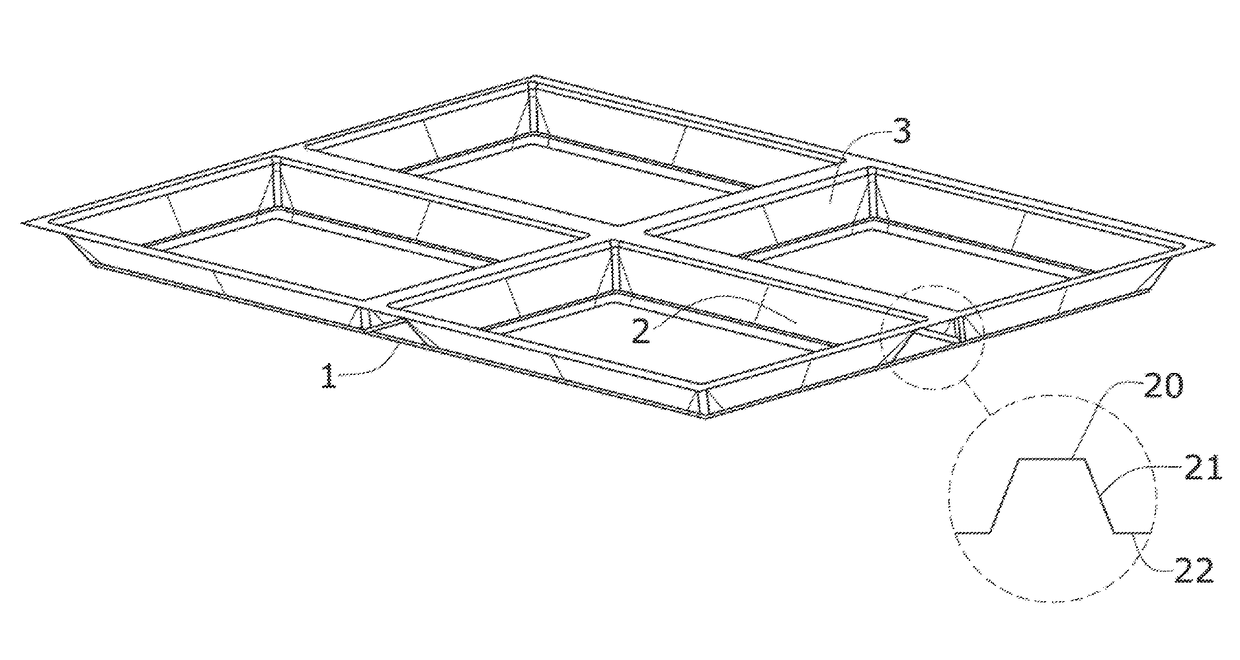 Method for manufacturing a stiffened panel made from composite material