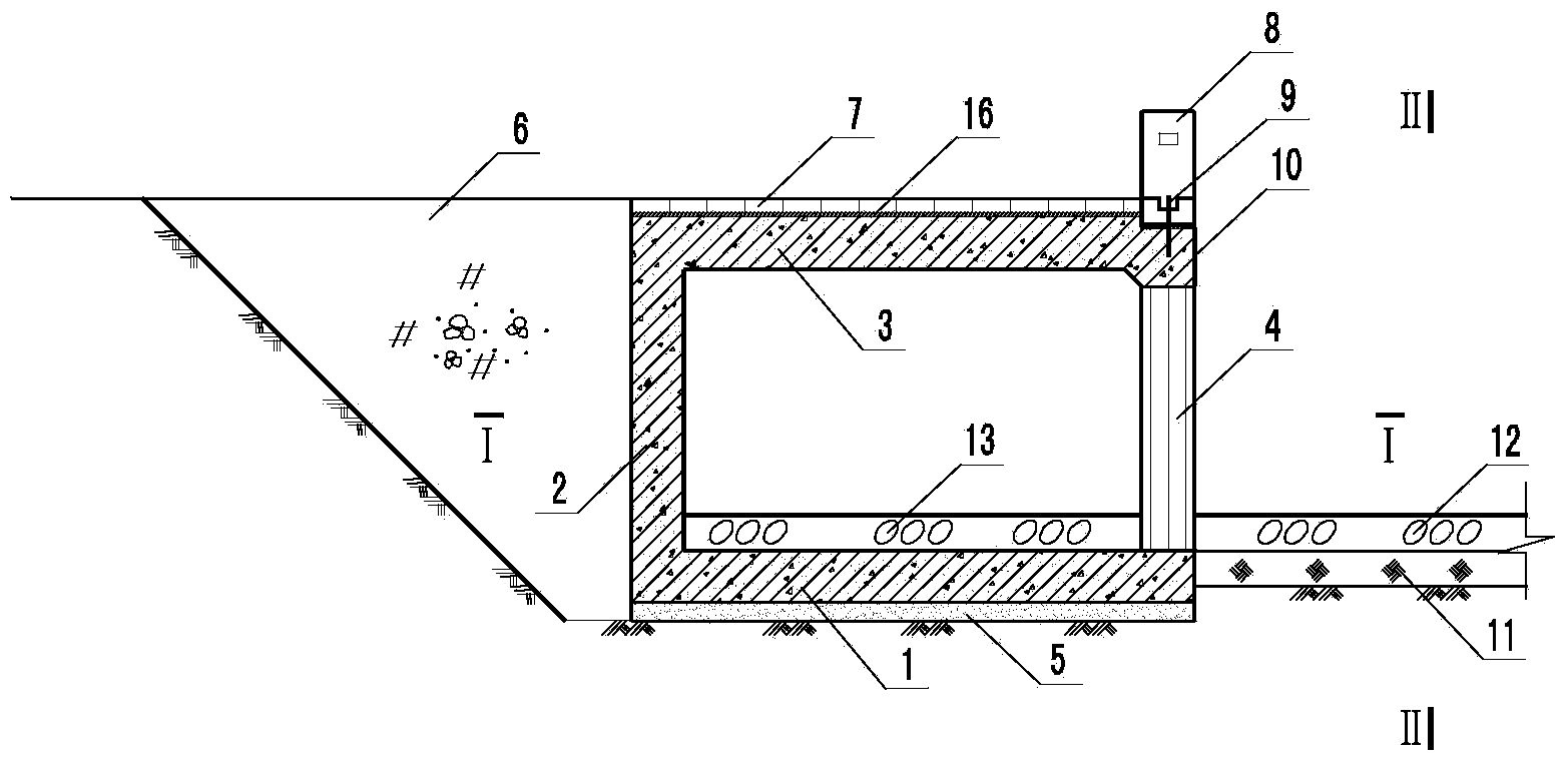 Frame column type frame bank protection structure for city watercourse and construction method of bank protection structure