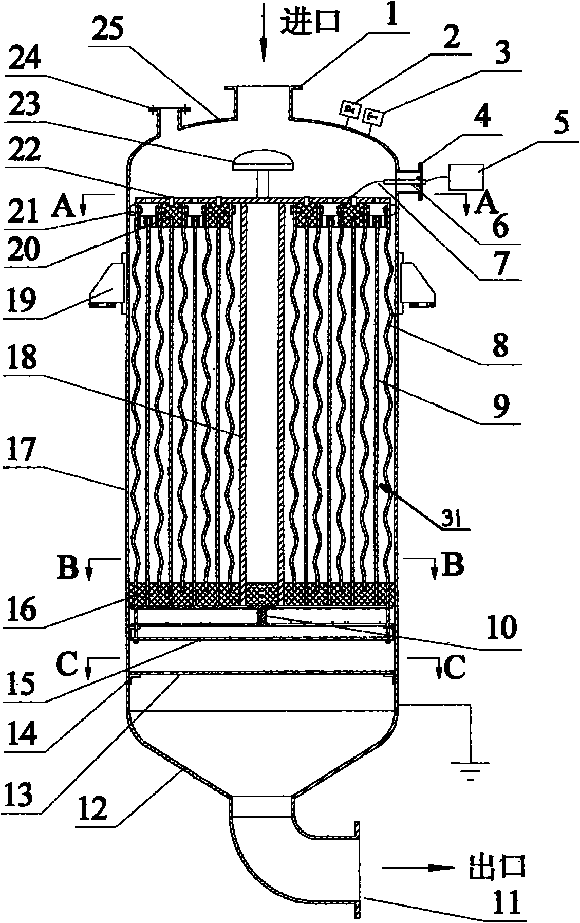 Novel and efficient electrostatic pre-coalescence method and device applied to dehydration and desalt of crude oil