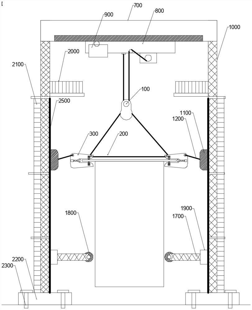 Civil building construction material conveying system