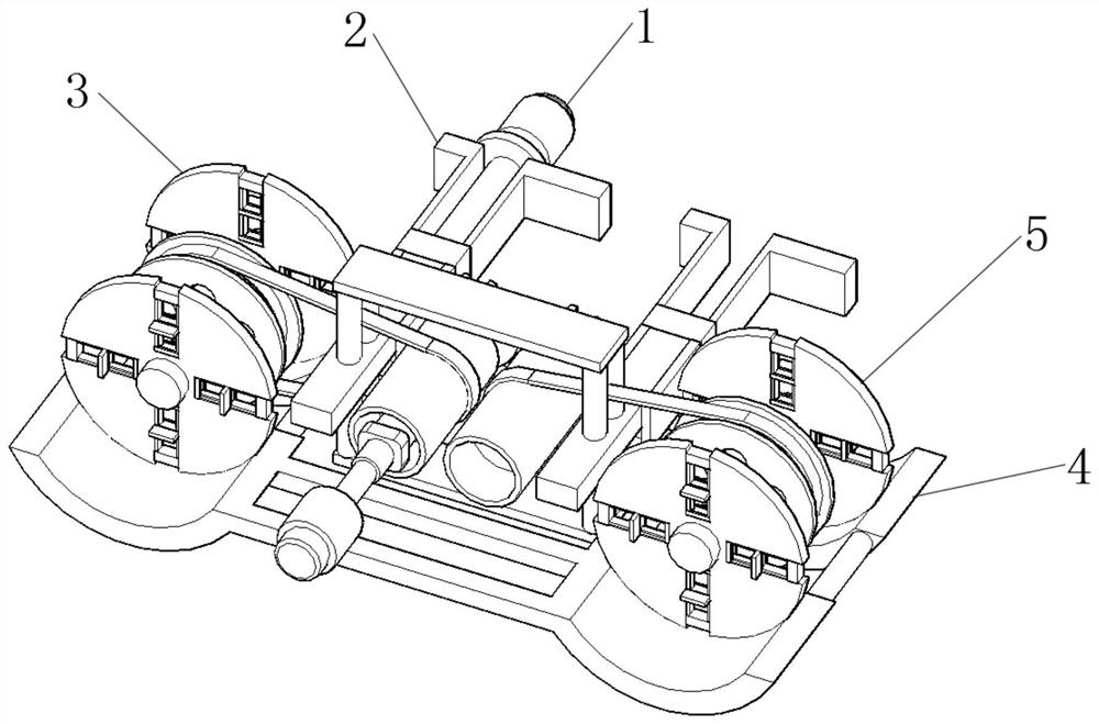 Symmetric adjusting type driving mechanism for mechanical clamping device