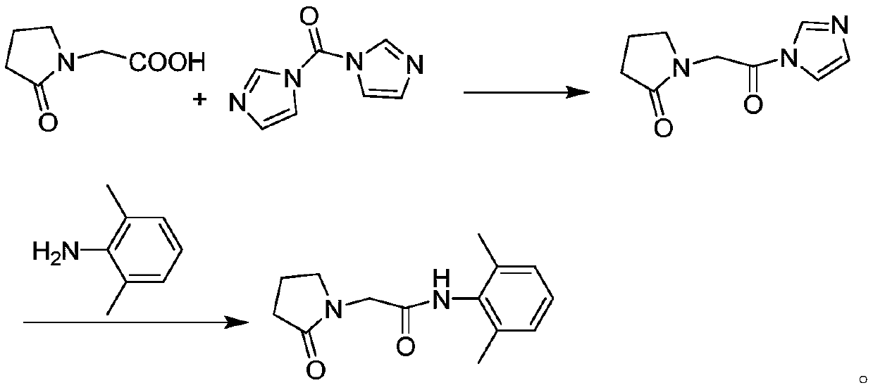 Preparation method of drug nefiracetam for treating Alzheimer's disease