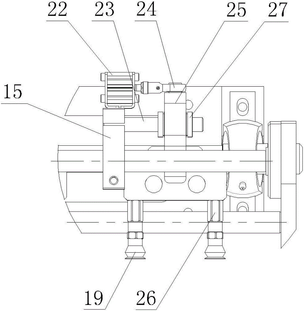 Automatic bag suction device of four-edge-sealing packaging machine