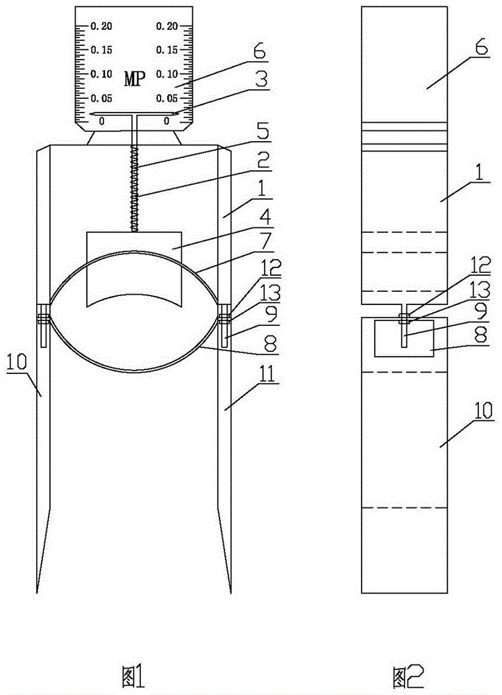 Device for measuring pressure of drip irrigation belt