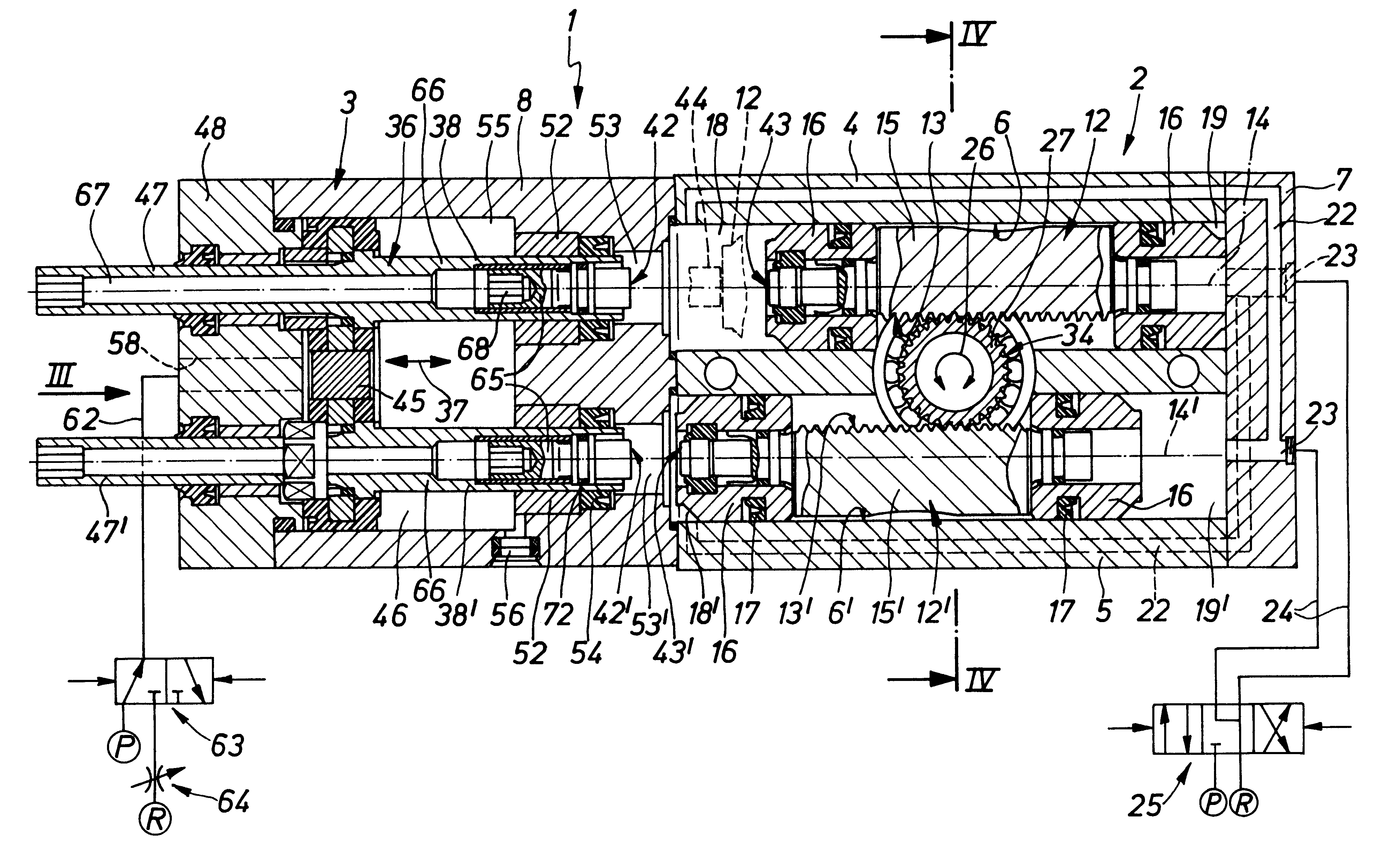 Fluid power rotary drive device