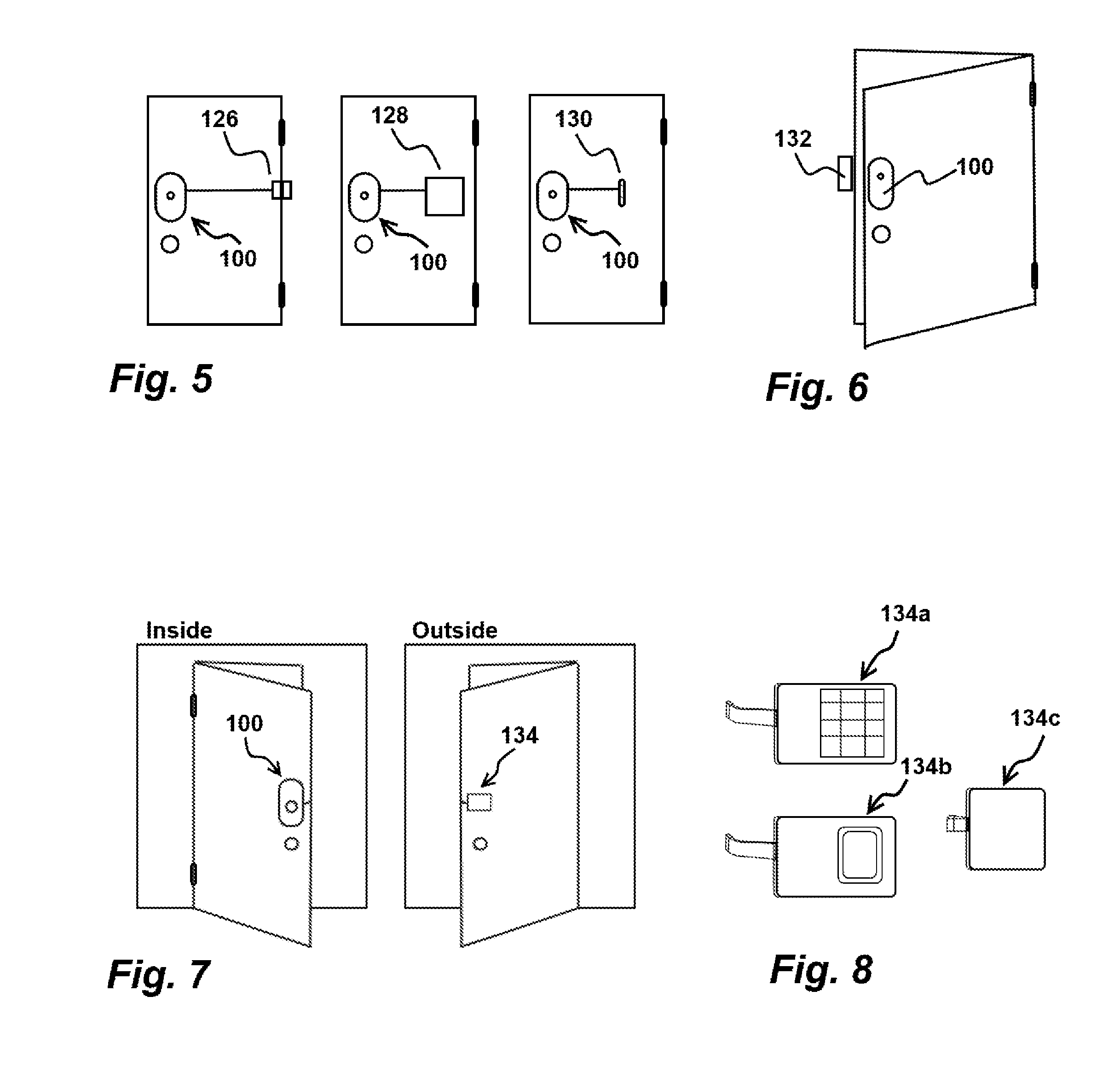Installation-Free Rechargeable Door Locking Apparatus, Systems and Methods