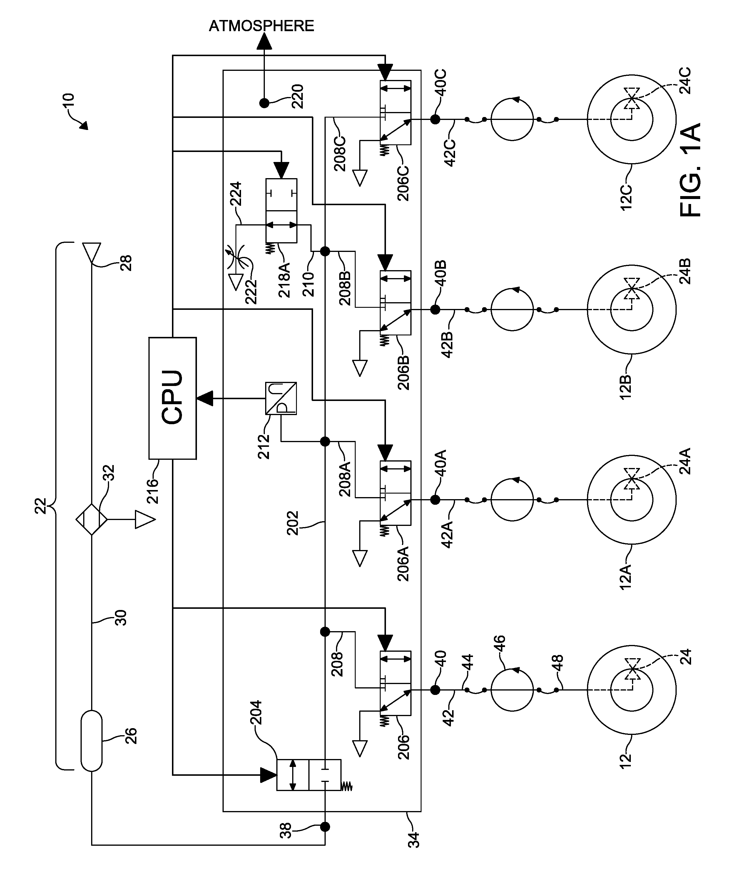 System and method for decreasing tire pressure
