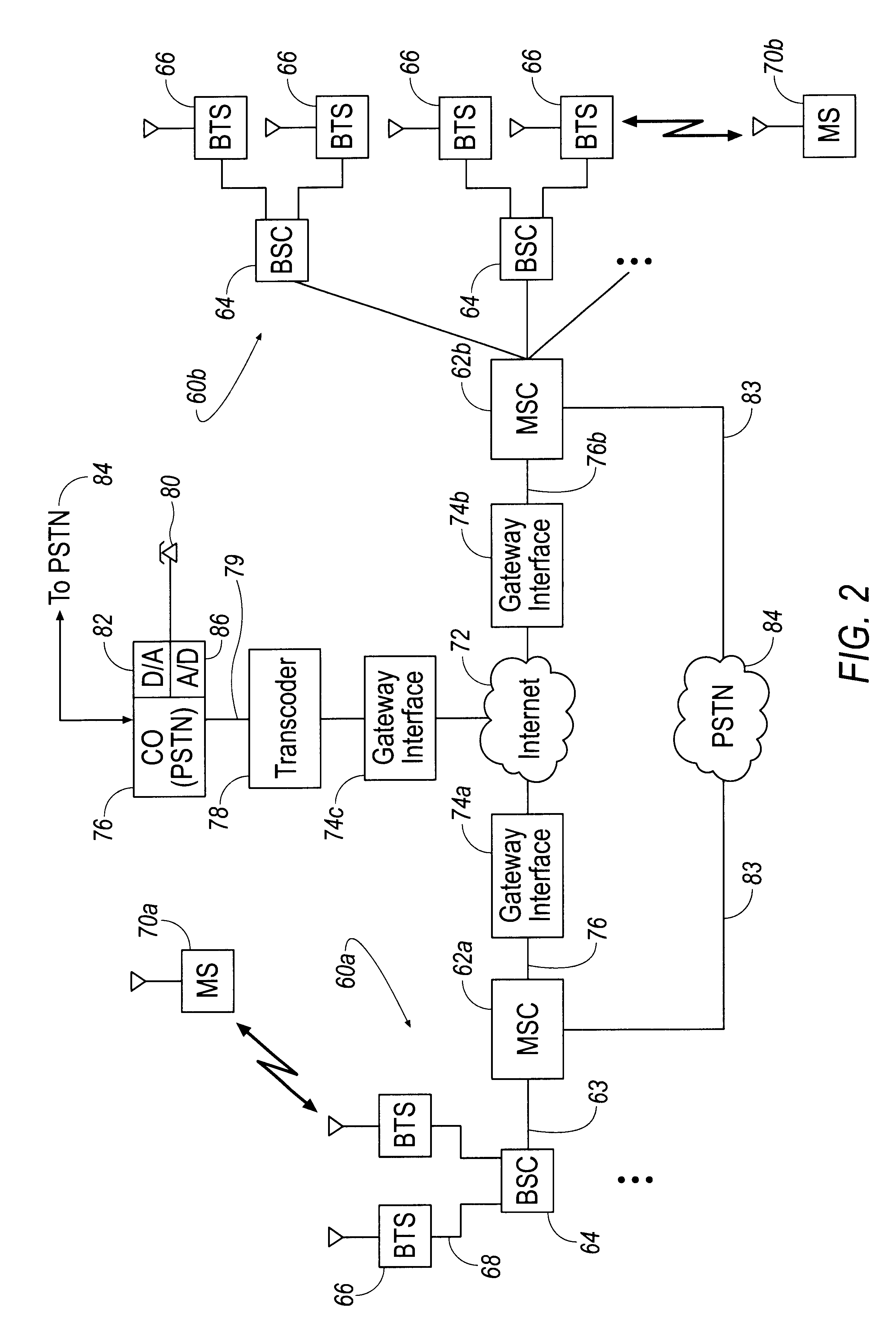 Internet telephone service using cellular digital vocoder