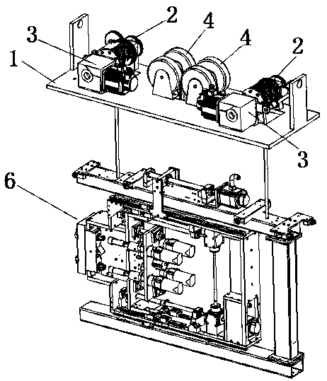 Lifting device and lifting method for neutron beam window maintaining platform working under irradiation