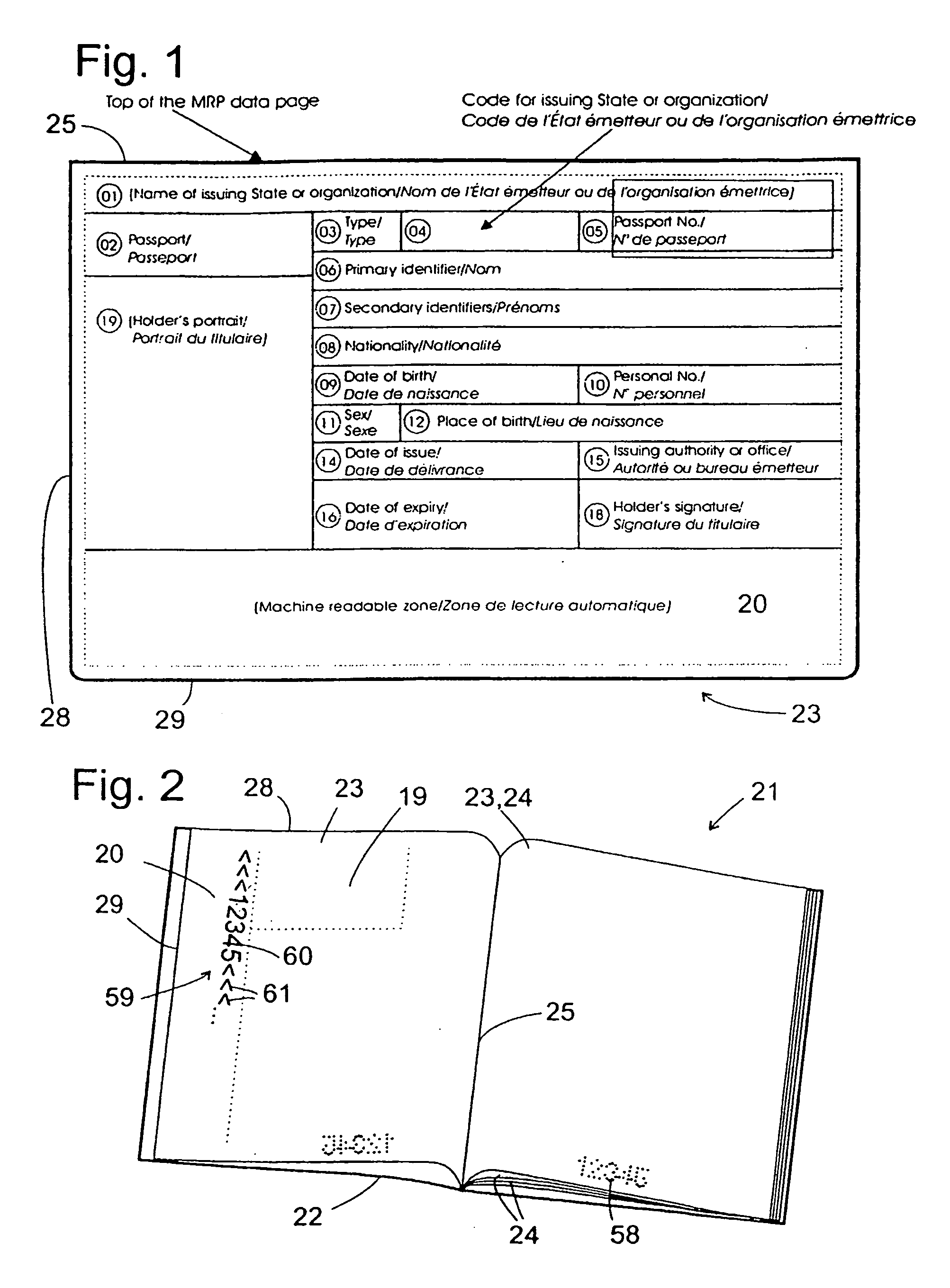 Method and device for printing details onto a document