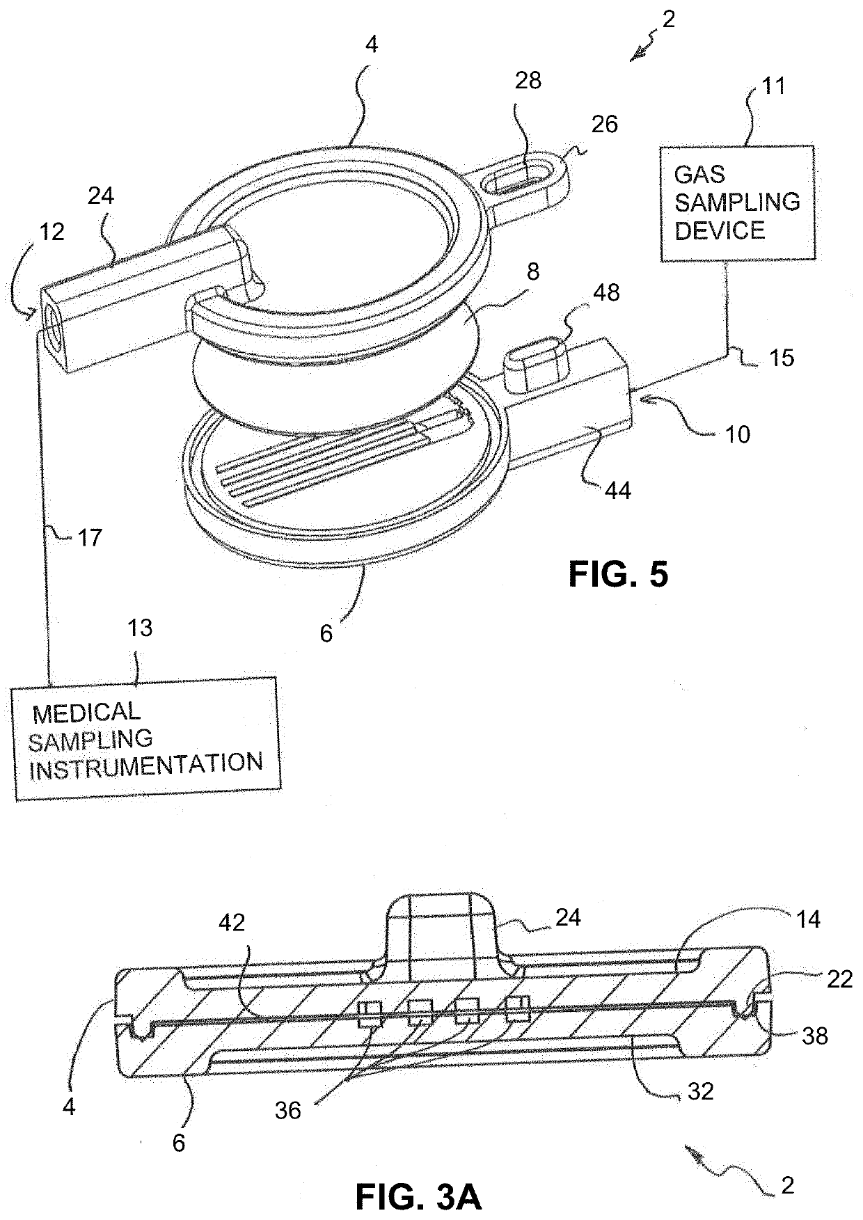 Hydrophobic gas permeable filter assembly for microfiltration of exhaled gases