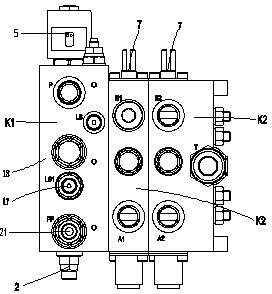 Proportional multi-way valve with steering load feedback