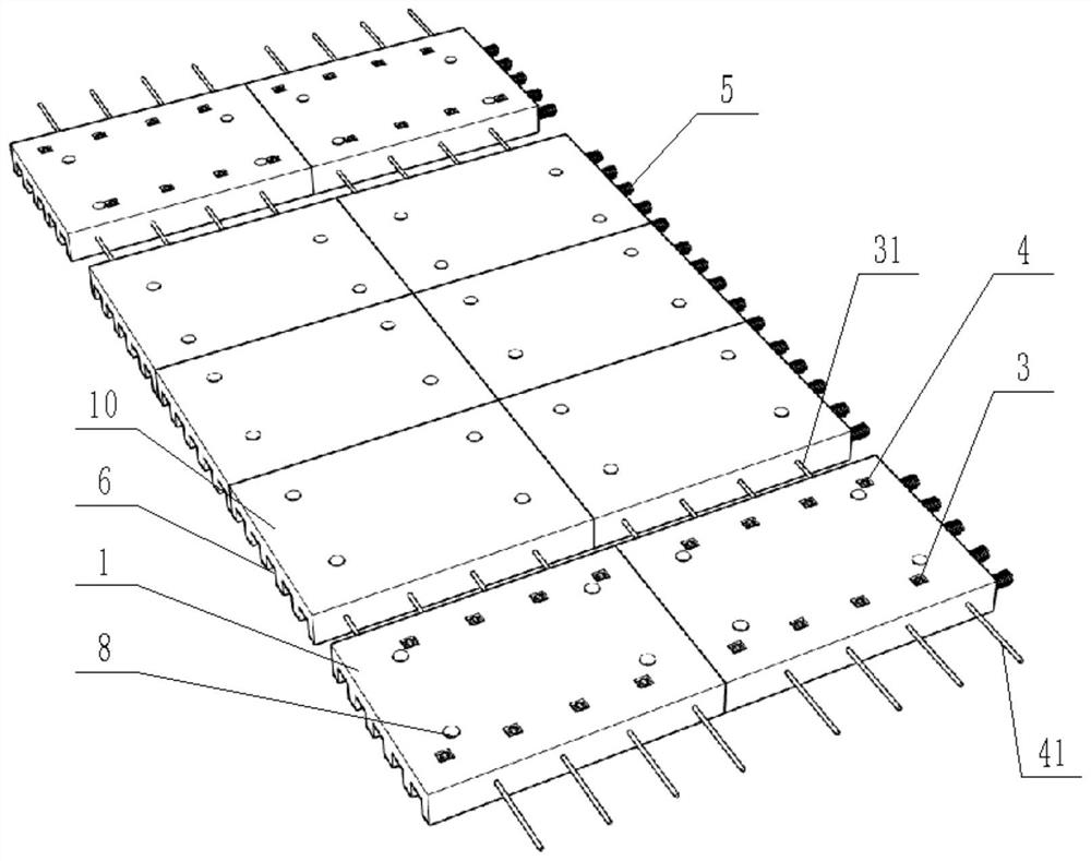 Assembly type cement concrete pavement structure with prestress