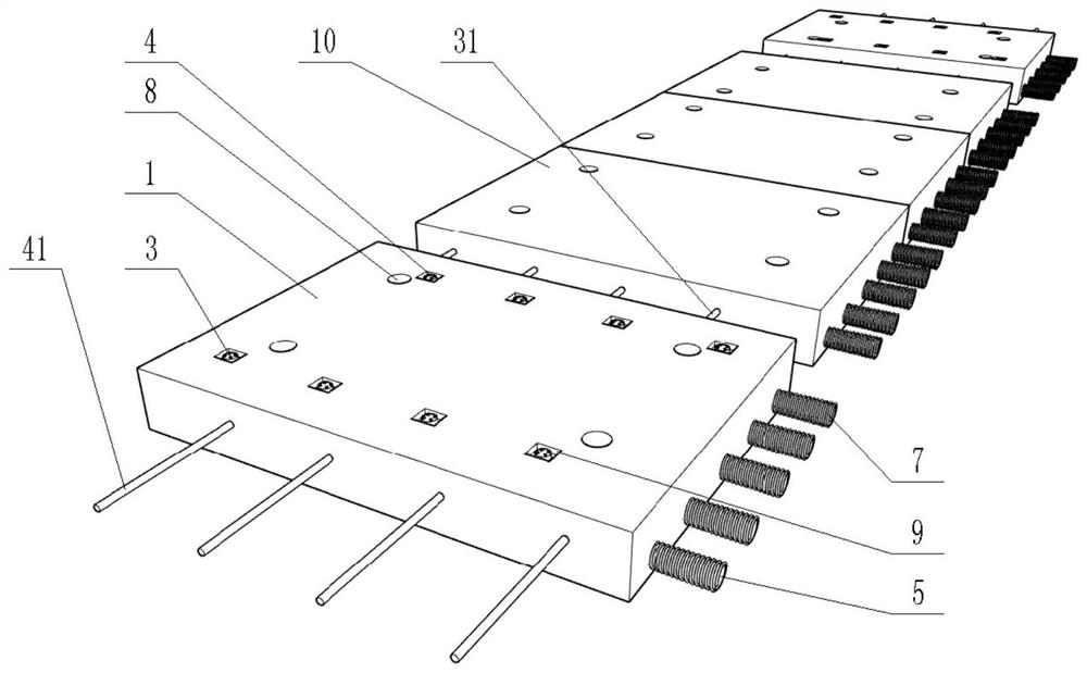 Assembly type cement concrete pavement structure with prestress
