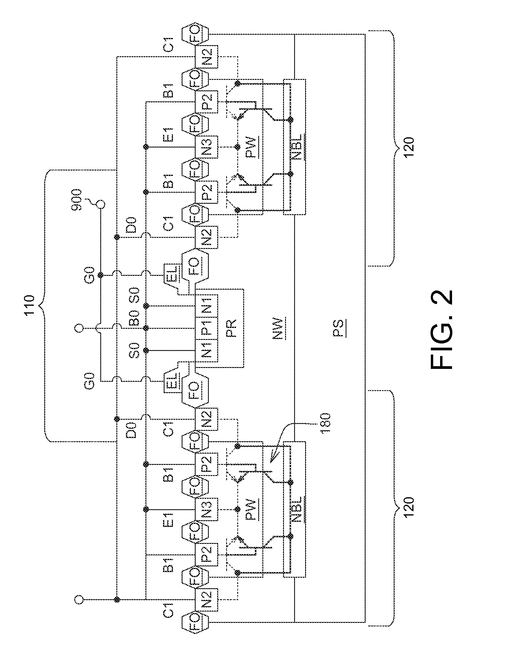 High voltage semiconductor element and operating method thereof