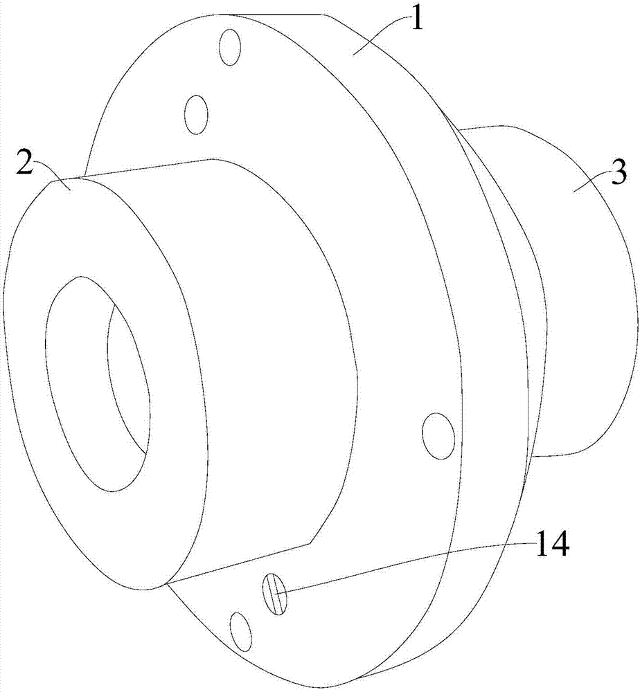 Sealing piece provided with hidden type lateral fastening device and used for pump