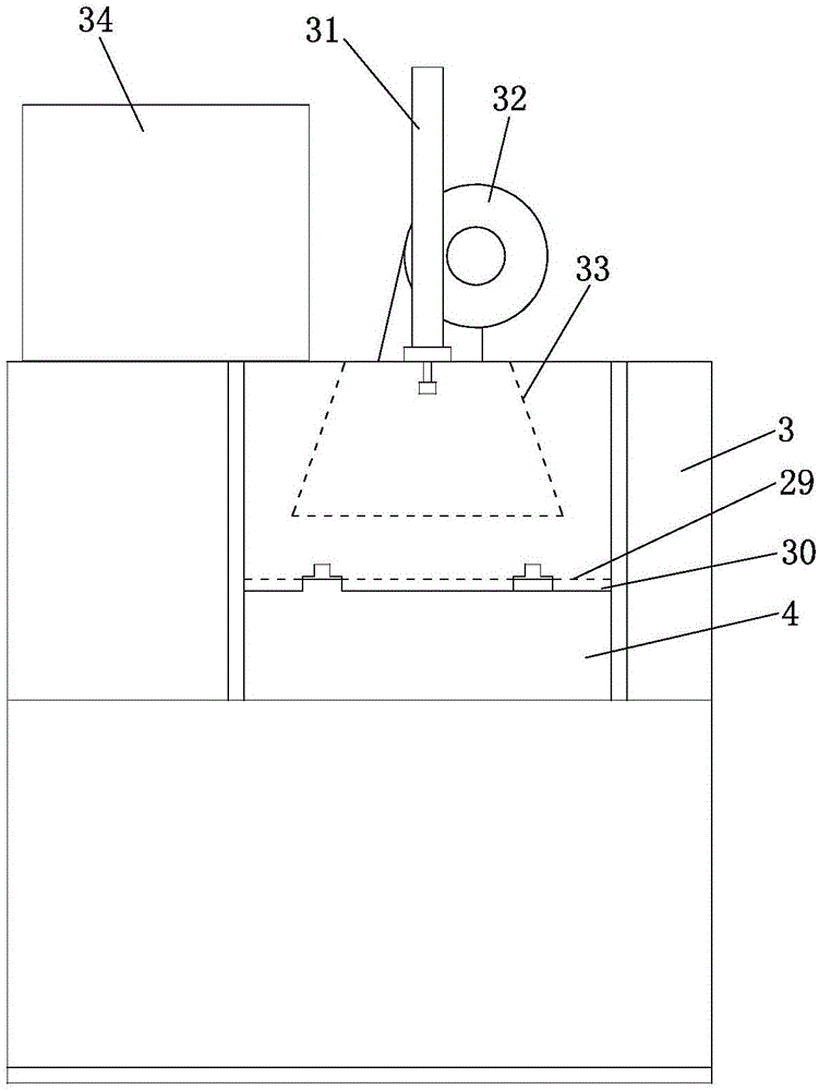 Dirt removing device for inner hole of gear shaft for gearbox