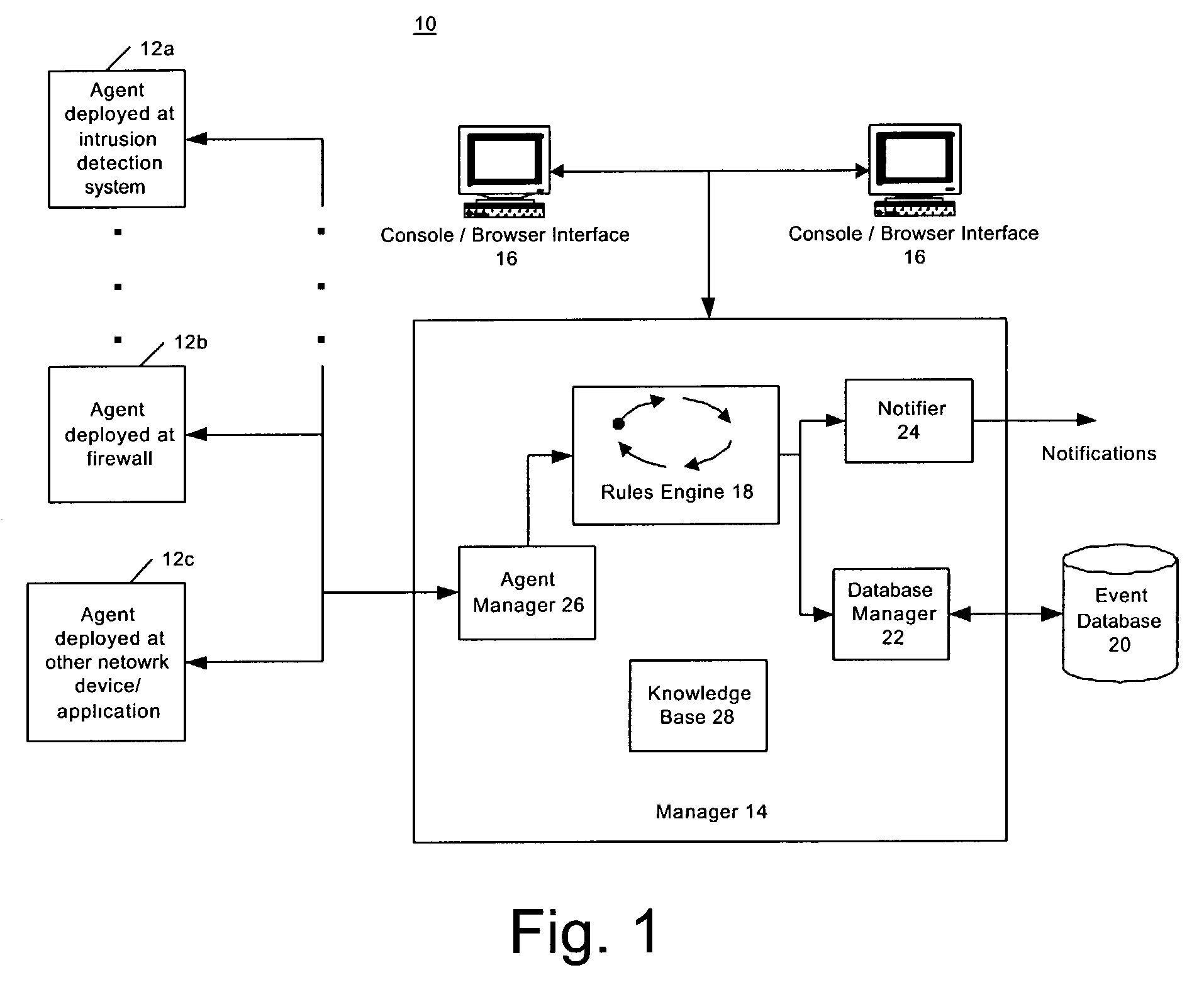 Method for batching events for transmission by software agent