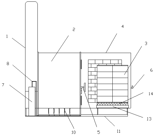 Porcelain firing temperature control furnace